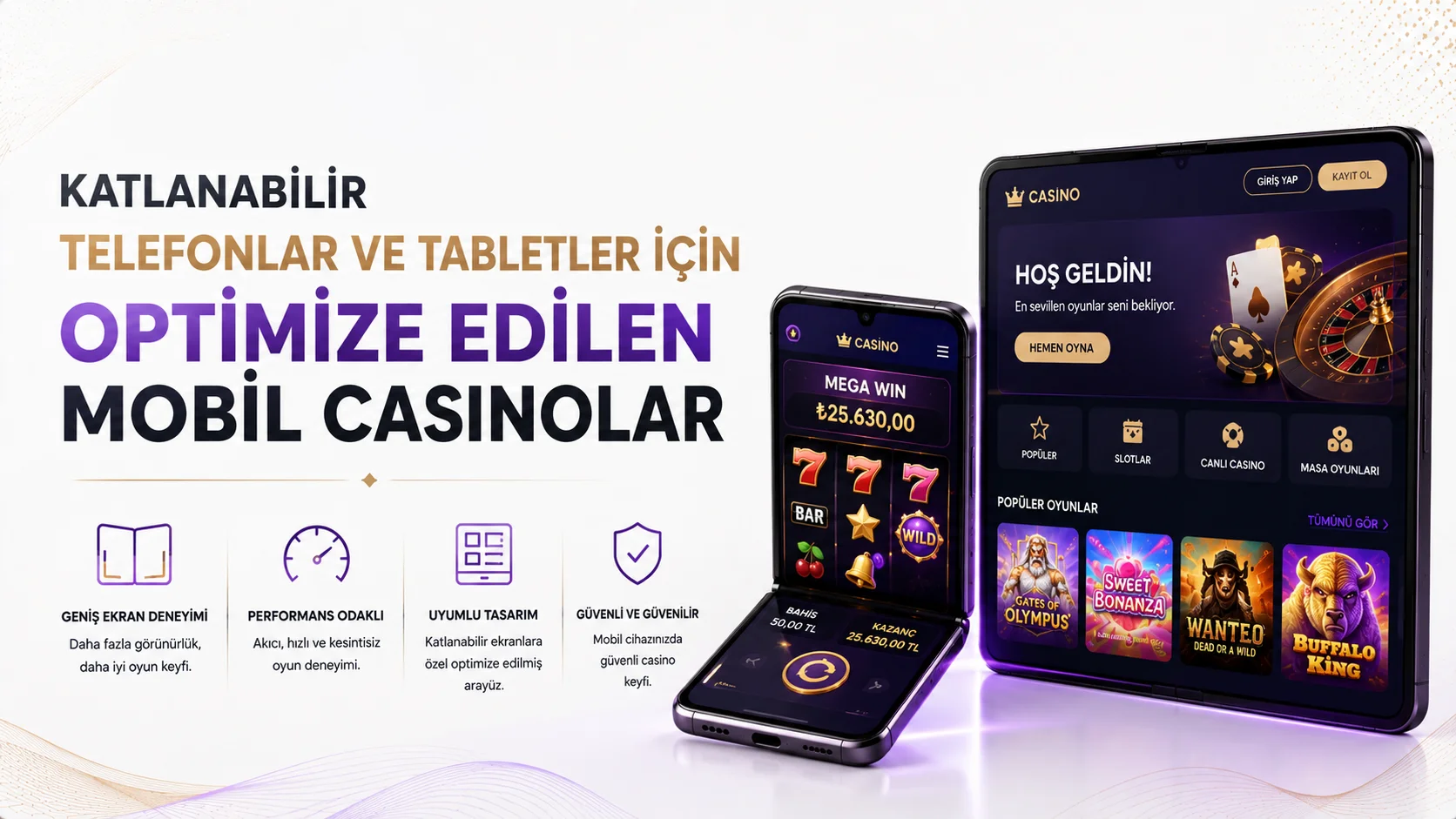 Katlanabilir Telefonlar ve Tabletler İçin Optimize Edilen Mobil Casinolar